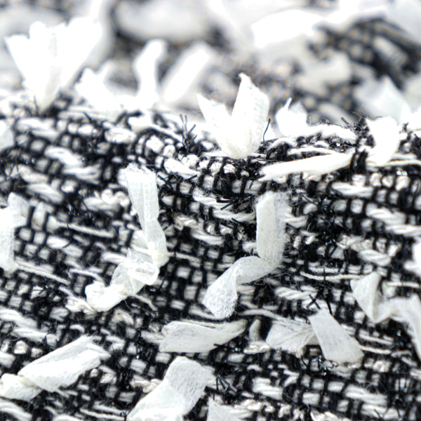 mannine】裏地アート柄 ウール混ツイードコート Mサイズ mannine